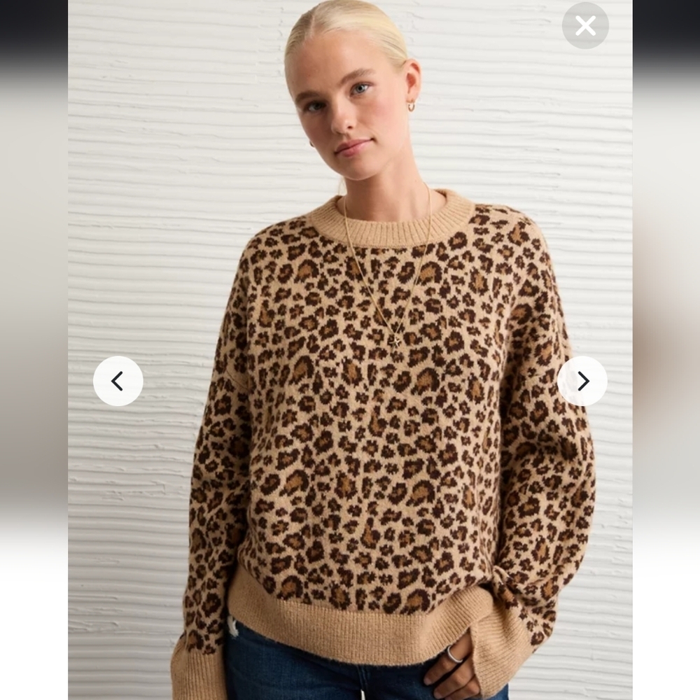 Leopard Print Sweater American Eagle - image 1